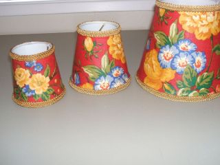 Pierre Deux Gittens Red Yellow Floral French Country Toile Lamp Shade