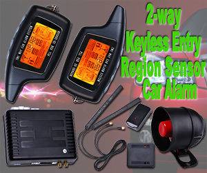 9000 2 Way Car Alarm 3D Security System LCD Remote Kit Pager Engine 