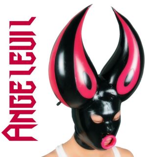   Hood with Inflatable Horn latex costume special latex cosplay #16013