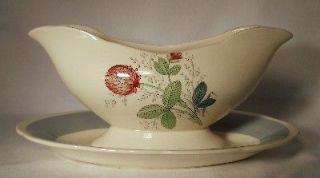 CROWN DUCAL china pattern CRD239 CLOVER Gravy Boat