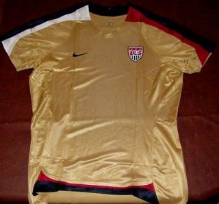 NEW Nike Womens USA US Soccer Jersey XL Gold Short Sleeve
