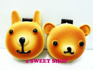 Japan ~ Tokyo Cute Kawaii Sweet Bread Smell Bunny Bear Pocket Mirror 2 