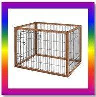   PET DOG PEN PLAYPEN CRATE CAGE KENNEL WOOD/WIRE RICHELL 120 90 R94123