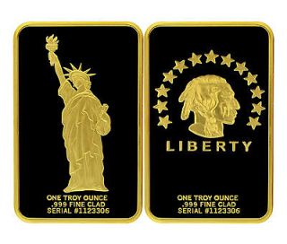 AMERICAN INDIAN ★ STATUE OF LIBERTY 1 TROY Oz 24k .999 FINE GOLD 