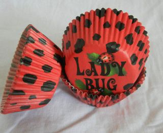   black dot cute ladybug cupcake liners baking paper cup muffin cases