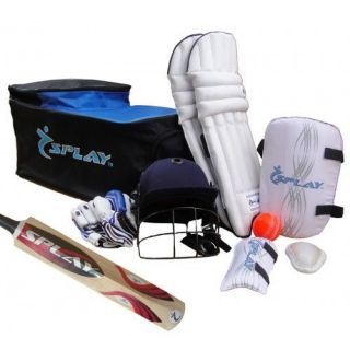 Cricket Set Kit Bat Ball Helmet Pads Leg Guard Gloves