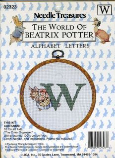 BEATRIX POTTER ALPHABET LETTERS ~ W ~ Cross Stitch Kit NIP