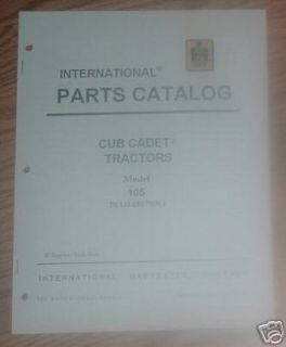 CUB CADET 105 TRACTOR & ENGINE ILLUSTRATED PARTS LIST MANUAL