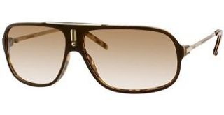   SUNGLASSES COOL BROWN/GOLD TRIM CSV 65MM EYE NEW WITH CASE