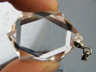   Vogel Quartz Crystal Stone Rock Diamond Cut DT Point Pendant Healing