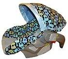 Infant Car Seat Cover for Baby Boy   Blue Groovy Guitars   Free Ship