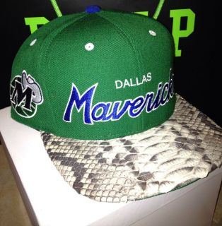   Snakeskin Hat 100% Real Rsvp Snapback Dallas Mavericks Mitchell Kanye
