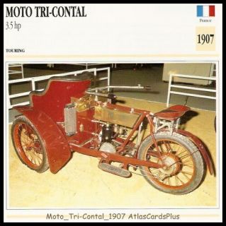 Bike Card 1907 Moto Tri Contal three wheeler trike Gobi