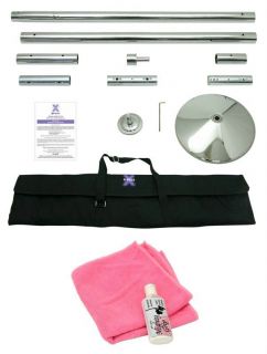   45mm Portable Professional Chrome Dance Pole Kit Mighty Grip Towel