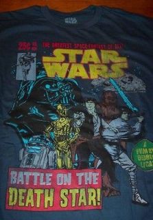 VINTAGE STYLE STAR WARS DARTH VADER T Shirt LARGE NEW Millenium Falcon 