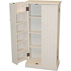 Pine Utility Cabinet Storage Pantry Food Kitchen Linens Bathroom Space 
