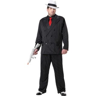 Mob Boss Plus Size Adult Mens 20s Mobster or 40s Gangster Halloween 