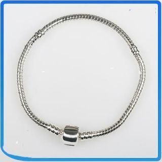   16CM 925 SILVER STAMPED EUROPEAN BRACELET FOR BEADS/CHARMS + FREE BEAD