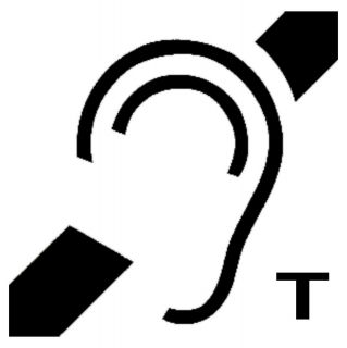   of Hearing Induction Loop Sticker Sign Disabled,Disability,Deaf with T