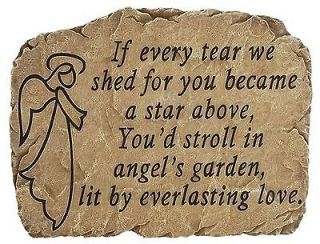 Angel Memorial Stepping Stone Garden Decor/Wall Plaque