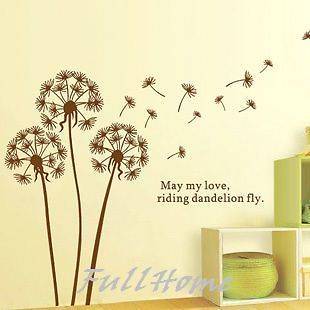 Removable HD Dandelion Flower Tree wall decor decal vinvy Wall Sticker