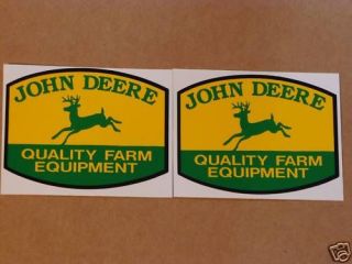 JOHN DEERE 3 inch QFE DECALS Adhesive Backed, Tractor