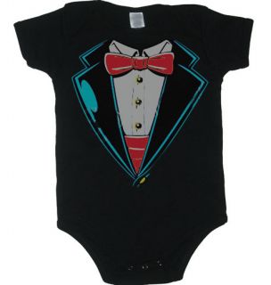 tuxedo design cute funny infant tux baby tee shirt t shirt onesie 