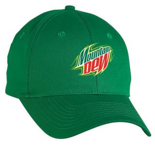 MOUNTAIN mtn DEW HAT GREEN BASEBALL CAP NEW AWSOME CAP Velcro FABRIC 