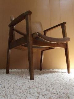 Vintage Mid Century Modern Gunlocke Style Office Lounge Chair