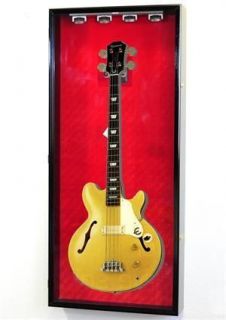 Large Electric / Fender Guitar Display Case Cabinet Rack 50x22x5