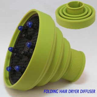 Professional Salon Hair Dryer Diffuser Folding Design green