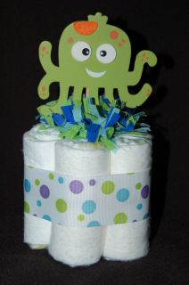 Mini Diaper Cake SEA CREATURES/Babi​es/Life Baby Shower Gift/Nursery 