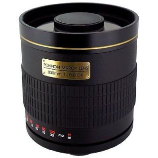 Rokinon 800mm f/8 Mirror Telephoto Lens fo Canon EOS 1D Mark IV III II 