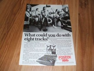 Fostex 8 track studio recorder 1983 magazine advert