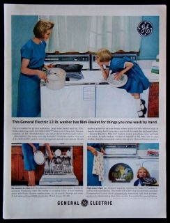 Vintage 1963 General Electric Washer 2/Mini Basket Dryer Dishwasher 