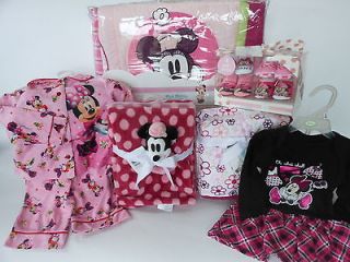 Disney MOD MINNIE MOUSE 14PC Crib Bedding Set baby girl Pink Plum NEW