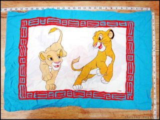 Vintage Disney The Lion King Cartoon Print Kids Pillowcase