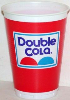 Old plastic cup DOUBLE COLA 7oz size unused new old stock n mint+ 