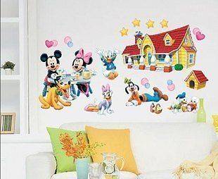   child Disney MICKEY MOUSE DECOR MURAL Vinyl Wall Decal Sticker paper