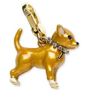 Juicy Couture Dog Chihuahua Key Charm Pave J Crystal Collar NIB NWT 