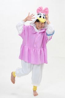 SAZAC Official Disney Daisy Duck kids 110cm Fleece Kigurumi Costume 