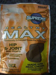 HEALTHY MAX SEMI SOFT DOG TREATS HIP & JOINT ~ MADE IN USA ~ 4oz POUCH 