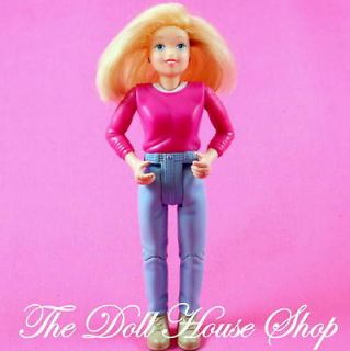 Fisher Price Loving Family Dollhouse Blonde Mom Mother Pink Top Doll 