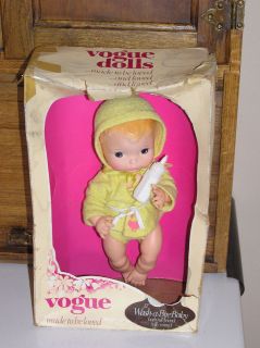 vintage 1975 Vogue 12 vinyl Wash a Bye Baby bath doll in box
