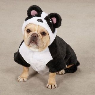   Canine Panda Pup Halloween Dog Costume Black/White With Round Ears