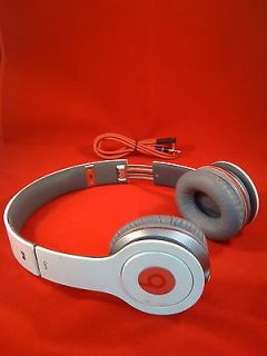 Used Original Monster Beats by Dr Dre SOLO Earphones Headphones WHITE 