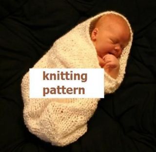 Easy Knitting Pattern #101   Baby Cocoon/Pod Photo Prop