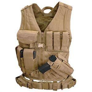 Condor CV Cross Draw Tactical Vest WITH pouches, holster AND Tactical 