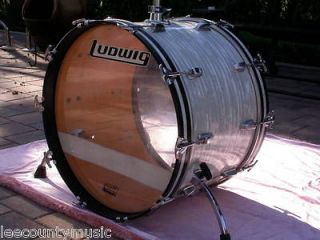 OWNER? RARE 1980 LUDWIG 22 WHITE MARINE PEARL BASS DRUM for SET 