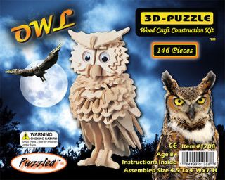Owl 3D Puzzle Wood Craft Construction Kit